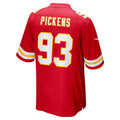 tocy KC.Chiefs #93 Zacch Pickens Red Team Game Jersey