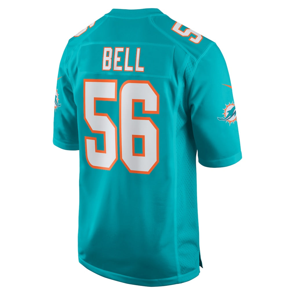 Tocy M.Dolphins #56 Quinton Bell Aqua Game Jersey