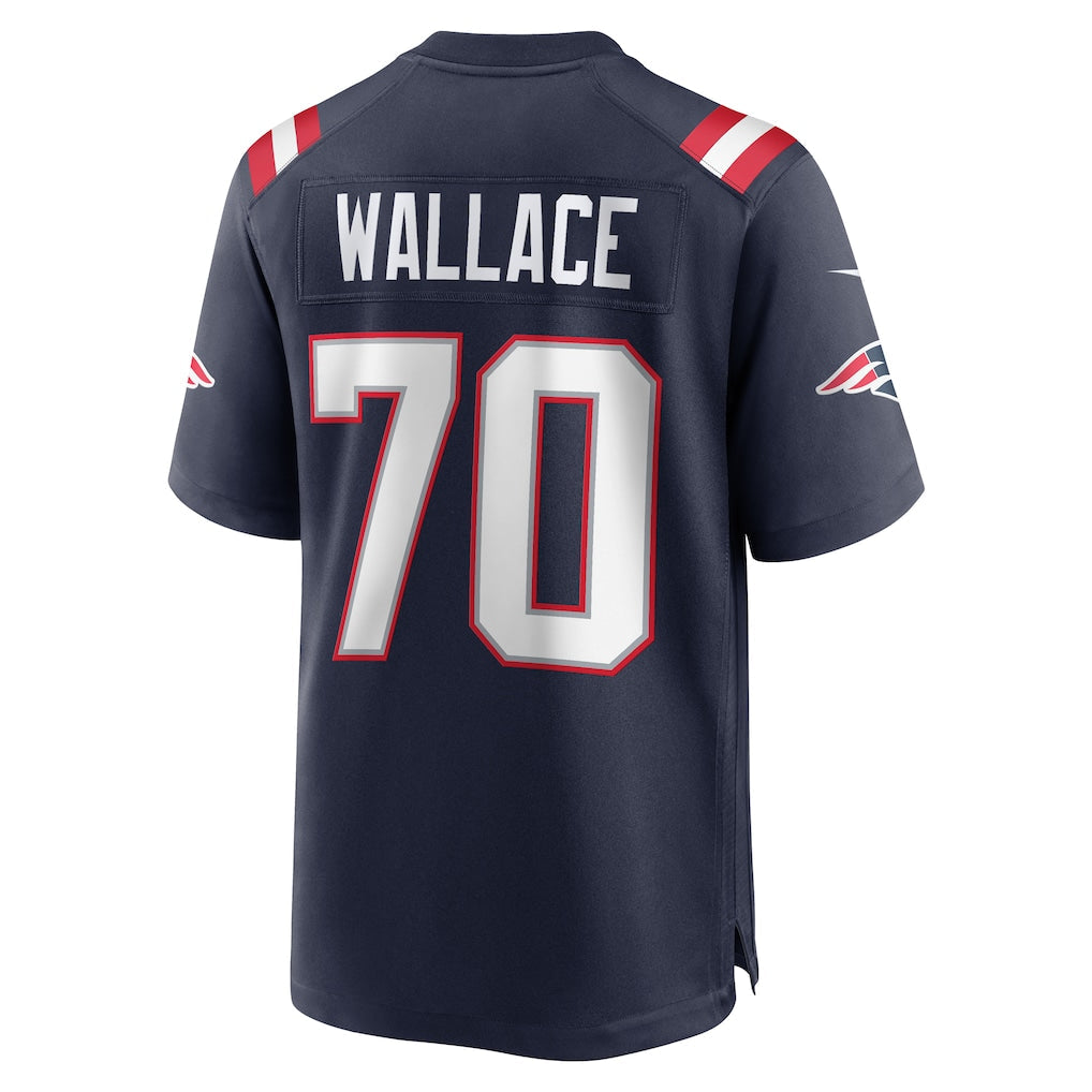 Tocy NE.Patriots #70 Caedan Wallace Navy Game Retired Player Jersey