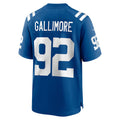 Tocy IN.Colts #92 Neville Gallimore Royal Team Game Jersey