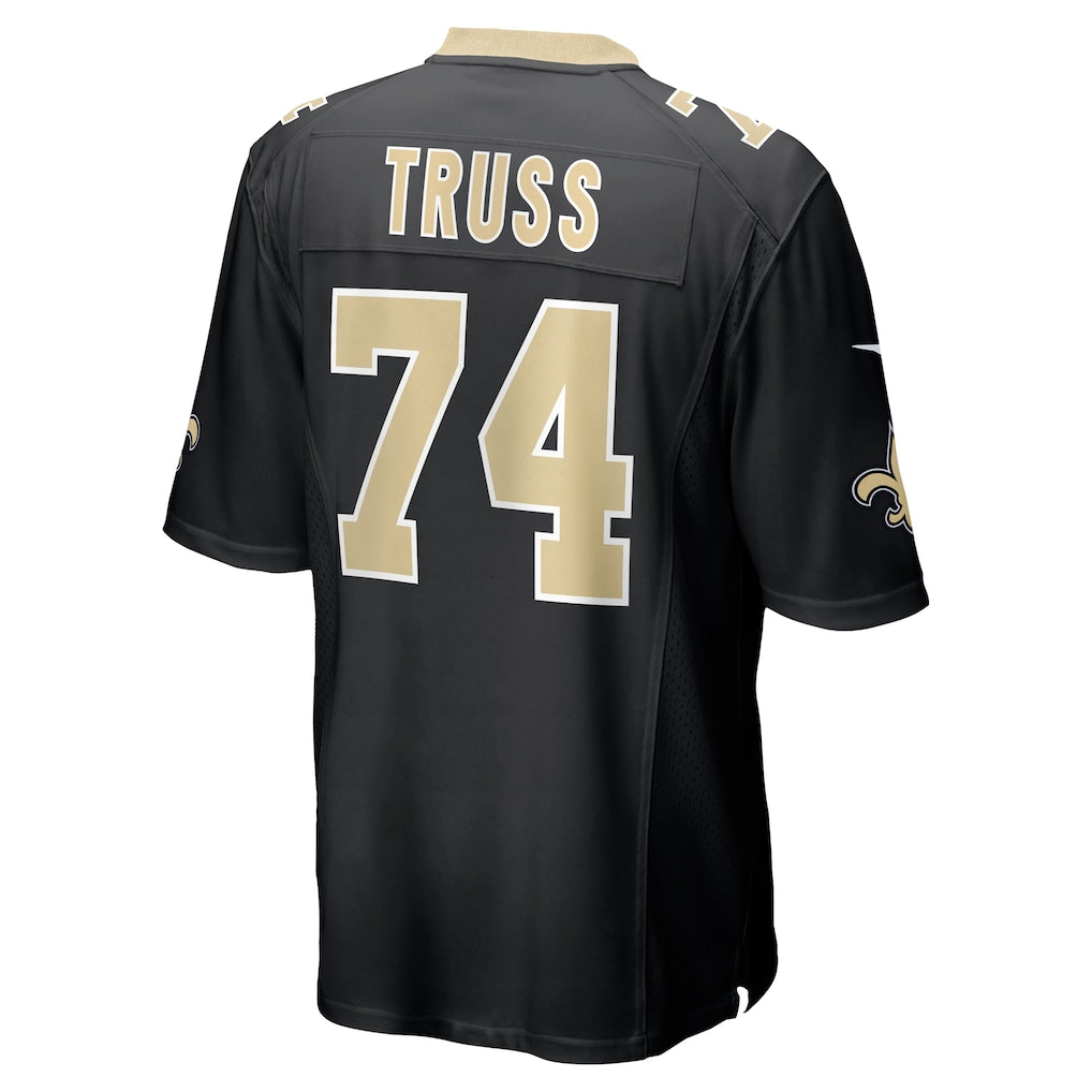 Tocy NO.Saints #74 Xavier Truss Black Team Game Jersey