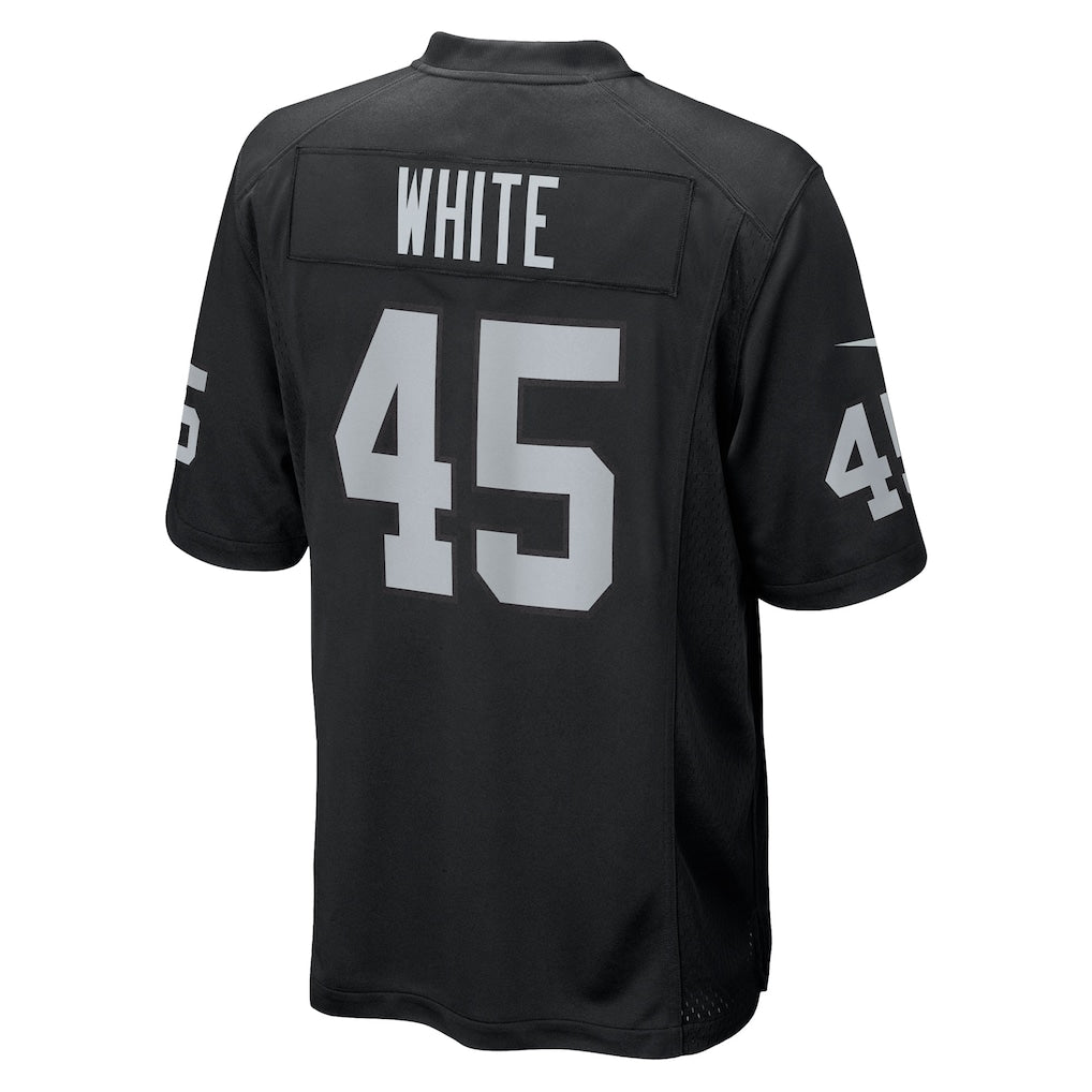 tocy LV.Raiders #45 Devin White Black Team Game Jersey