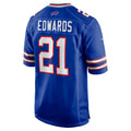 Tocy B.Bills #21 Mike Edwards Royal Game Jersey