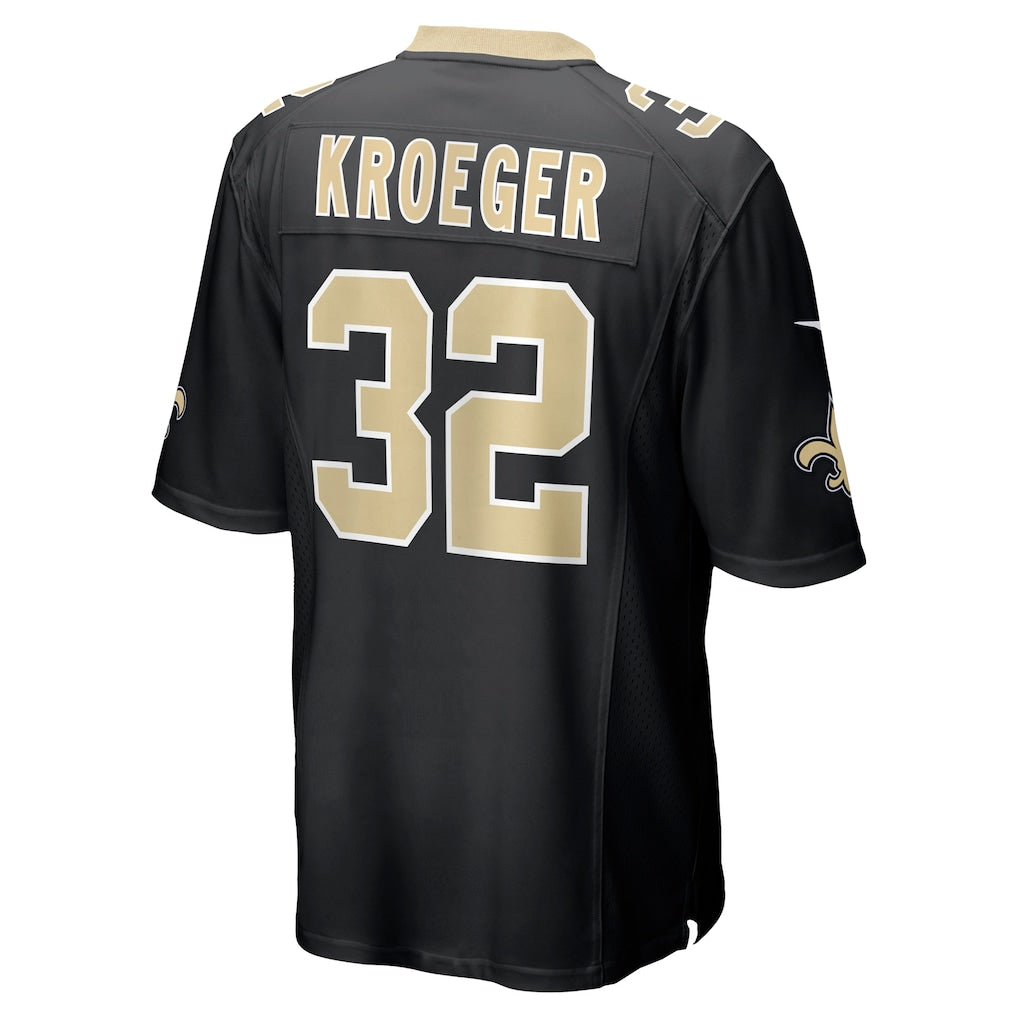 Tocy NO.Saints #32 Kai Kroeger Black Team Game Jersey