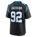 Tocy C.Panthers #92 Cam Jackson Black Team Game Jersey