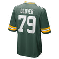 Tocy GB.Packers #79 Travis Glover Green Game Jersey