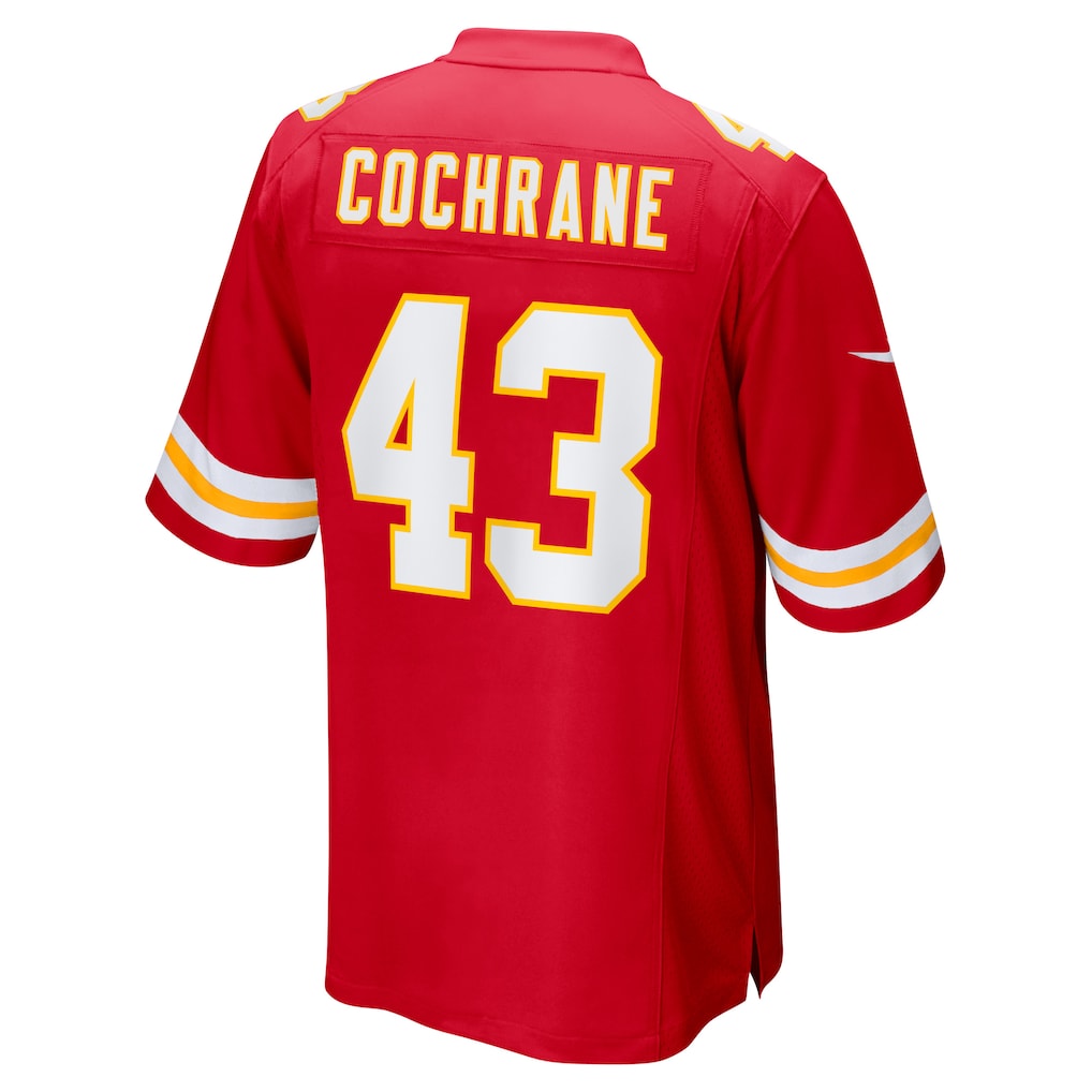 tocy KC.Chiefs #43 Jack Cochrane Red Game Player Jersey