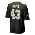 Tocy NO.Saints #43 Michael Davis Black Team Game Jersey