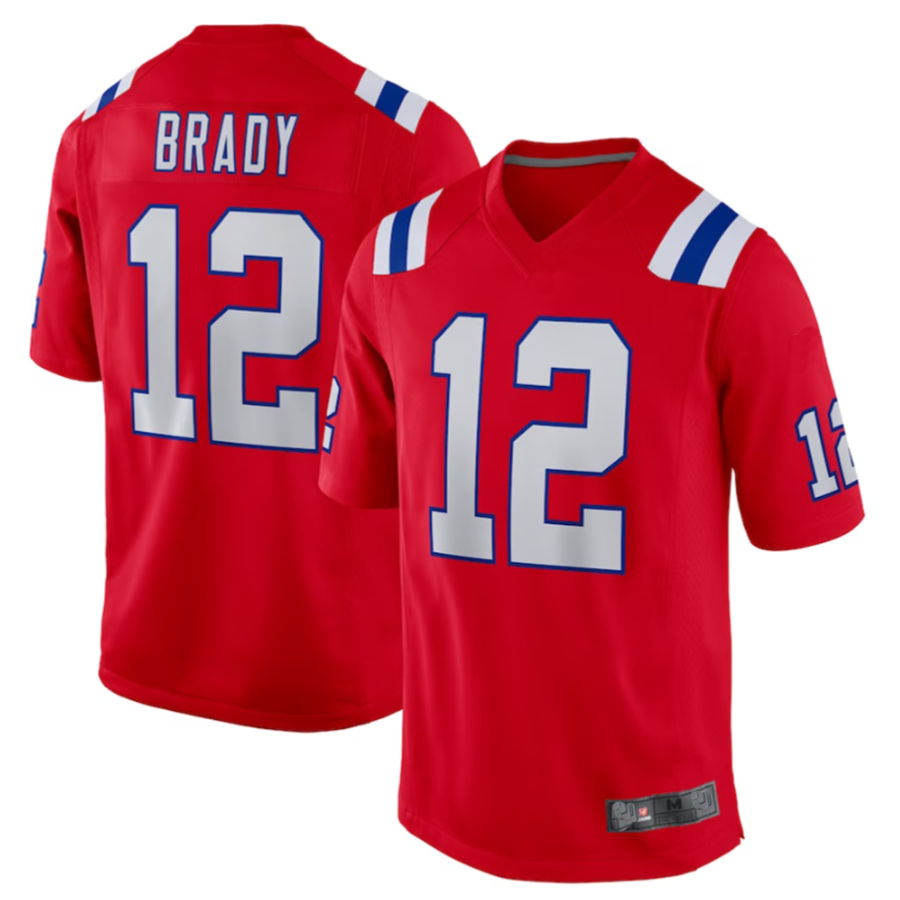 tocy NE.Patriots #12 Tom Brady Player Red Game Stitched Jerseys