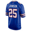Tocy B.Bills #25 Ty Johnson Royal Team Game Jersey