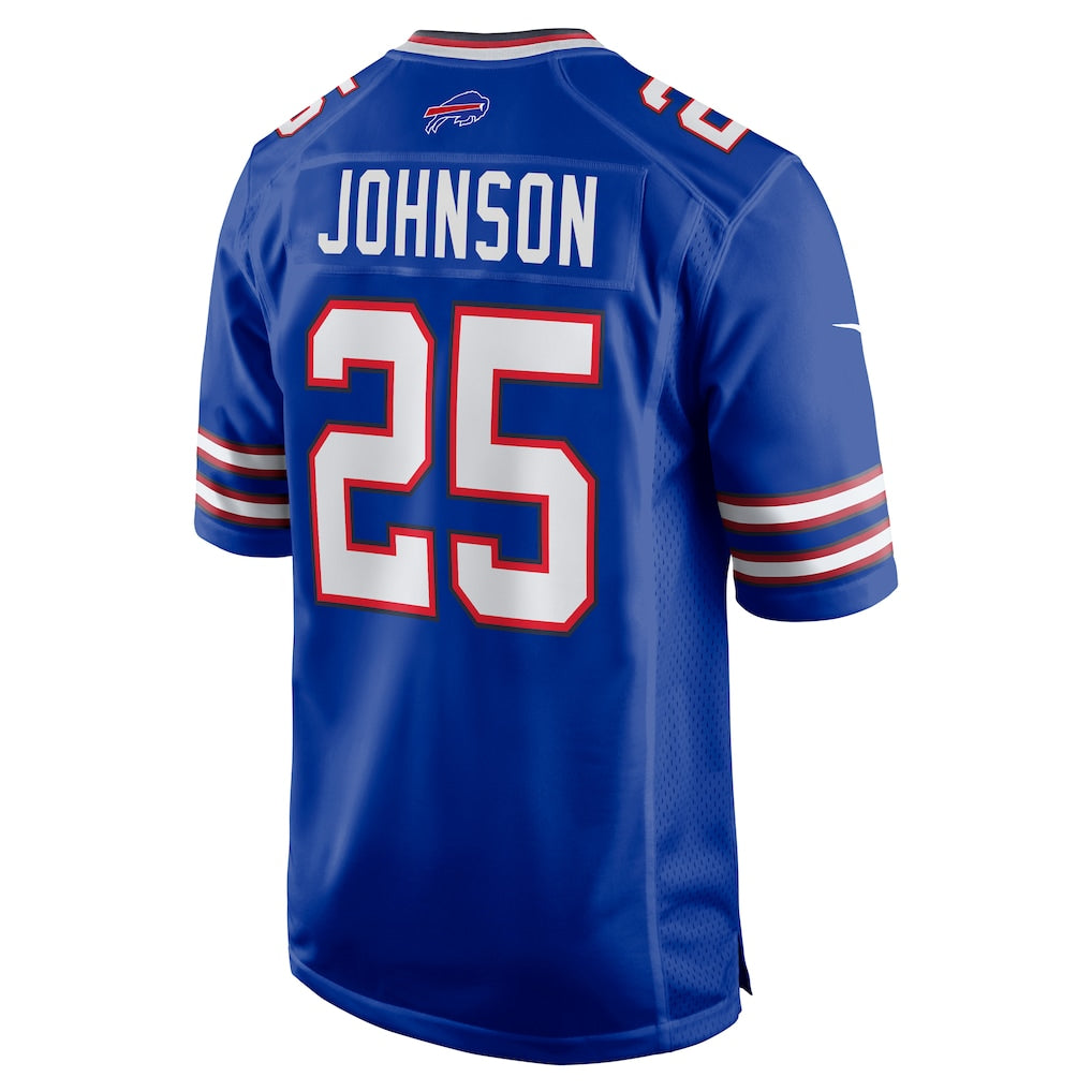 Tocy B.Bills #25 Ty Johnson Royal Team Game Jersey