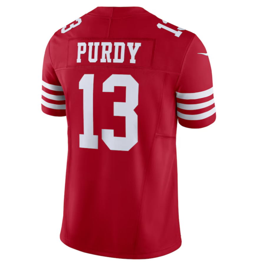 tocy SF.49ers #13 Brock Purdy Player Scarlet Vapor F.U.S.E. Limited Stitched Jersey