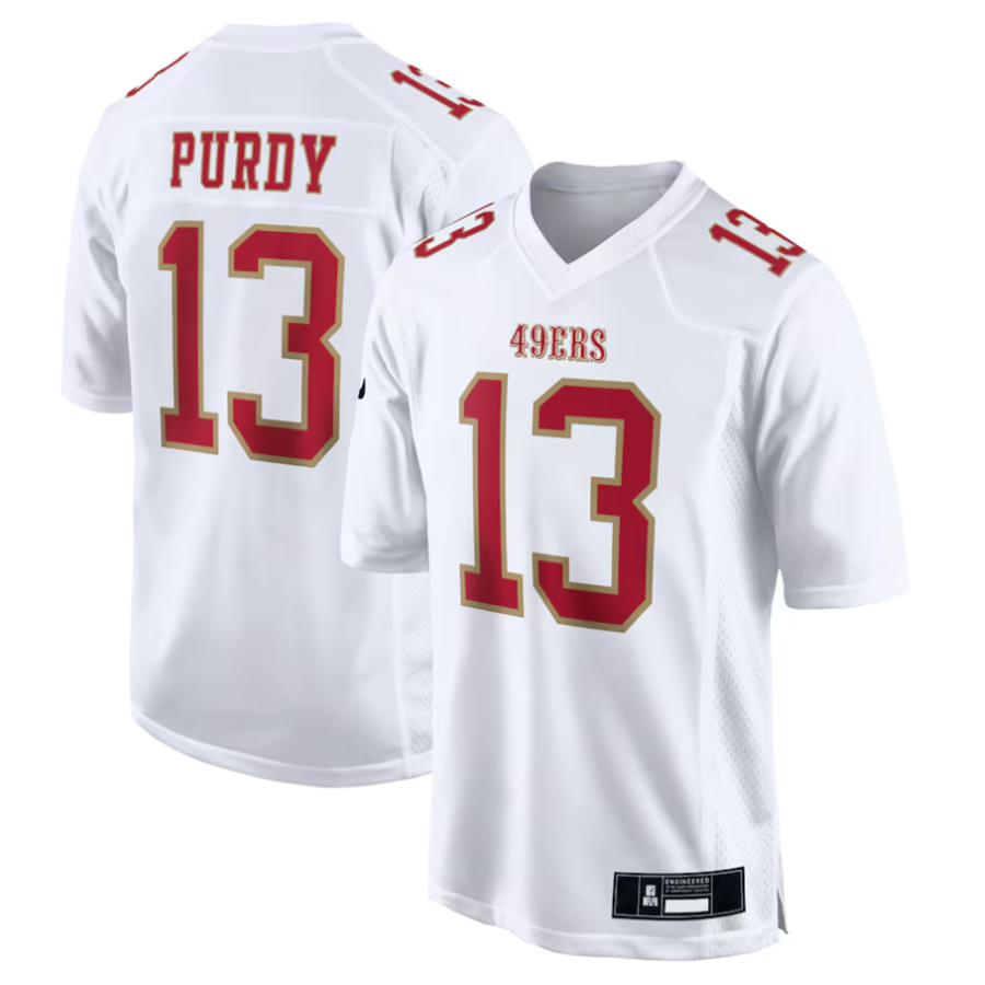 tocy SF.49ers #13 Brock Purdy Player Tundra White Fashion Game Stitched Jerseys