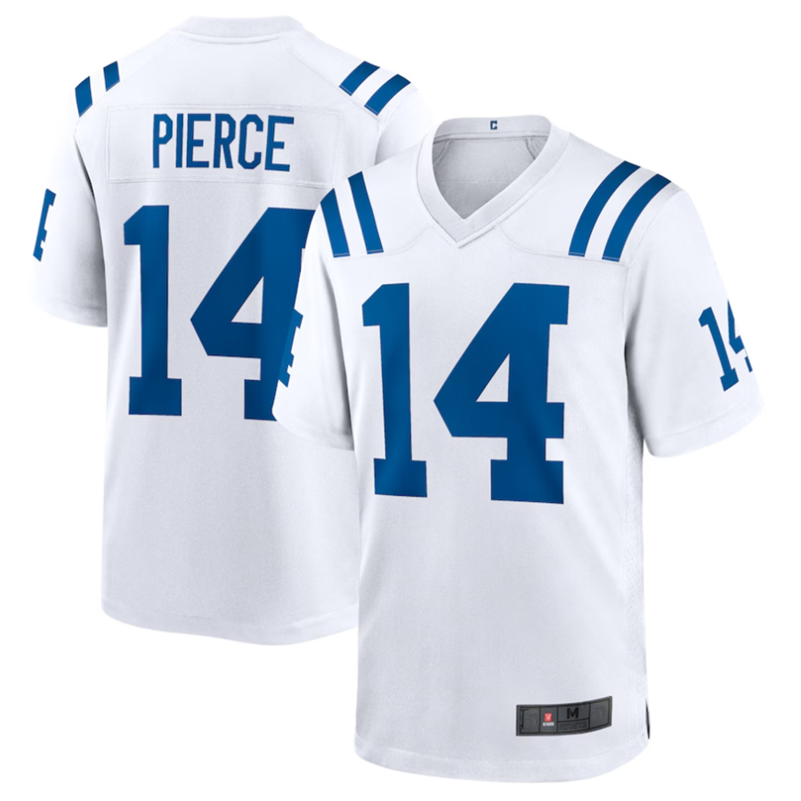 tocy #14 Alec Pierce Player IN.Colts Away Game Stitched Jerseys - White
