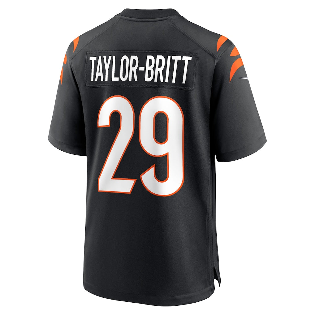 Tocy C.Bengals #29 Cam Taylor-Britt Black Game Player Jersey