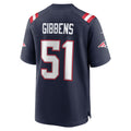 Tocy NE.Patriots #51 Jack Gibbens Navy Team Game Jersey