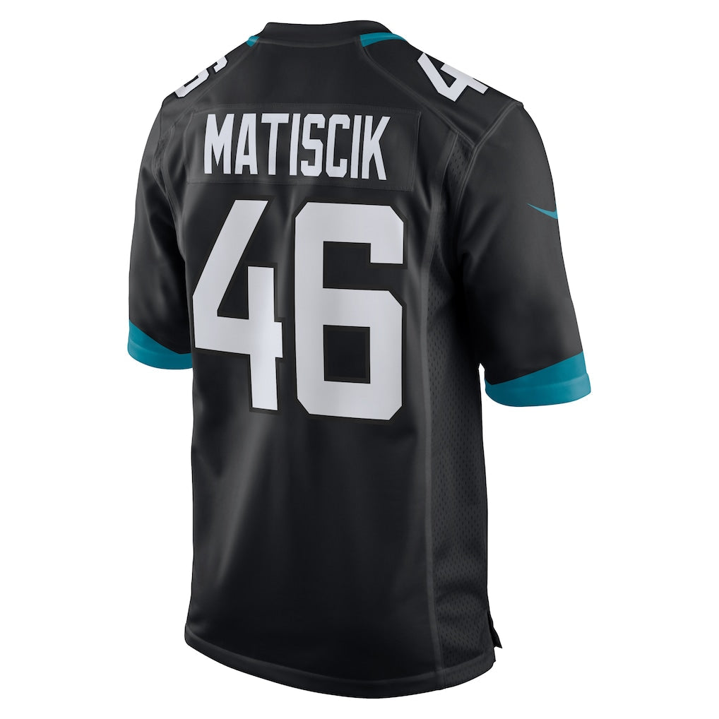 Tocy J.Jaguars #46 Ross Matiscik Black Alternate Game Jersey