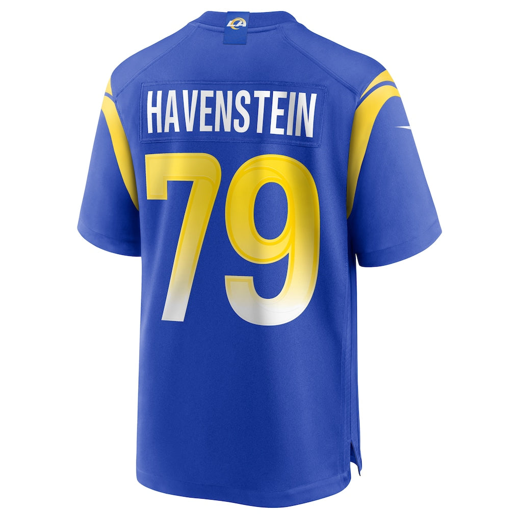 tocy LA.Rams #79 Rob Havenstein Royal Game Jersey