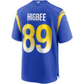 tocy LA.Rams #89 Tyler Higbee Royal Game Player Jersey