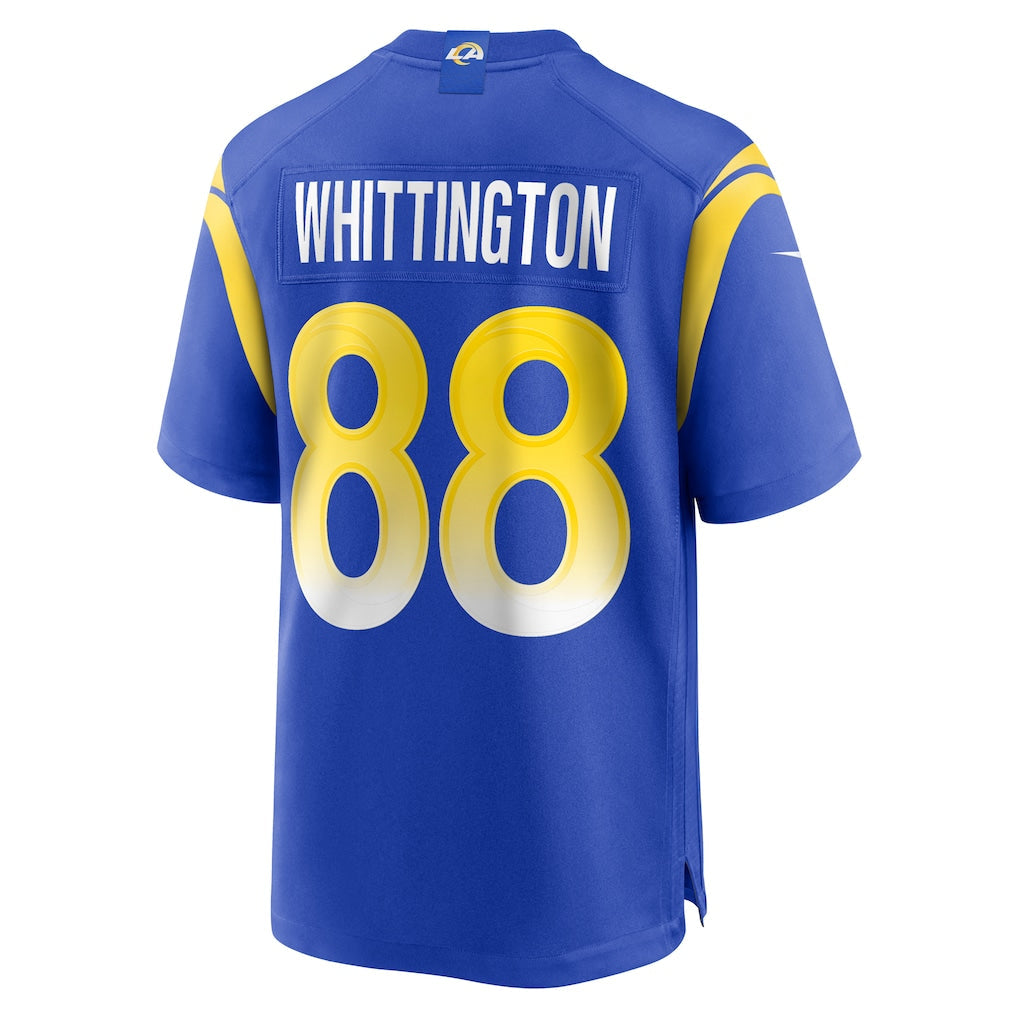 tocy LA.Rams #88 Jordan Whittington Royal Team Game Jersey