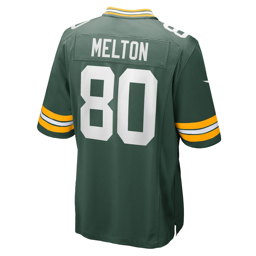 Tocy GB.Packers #80 Bo Melton Green Home Game Player Jersey