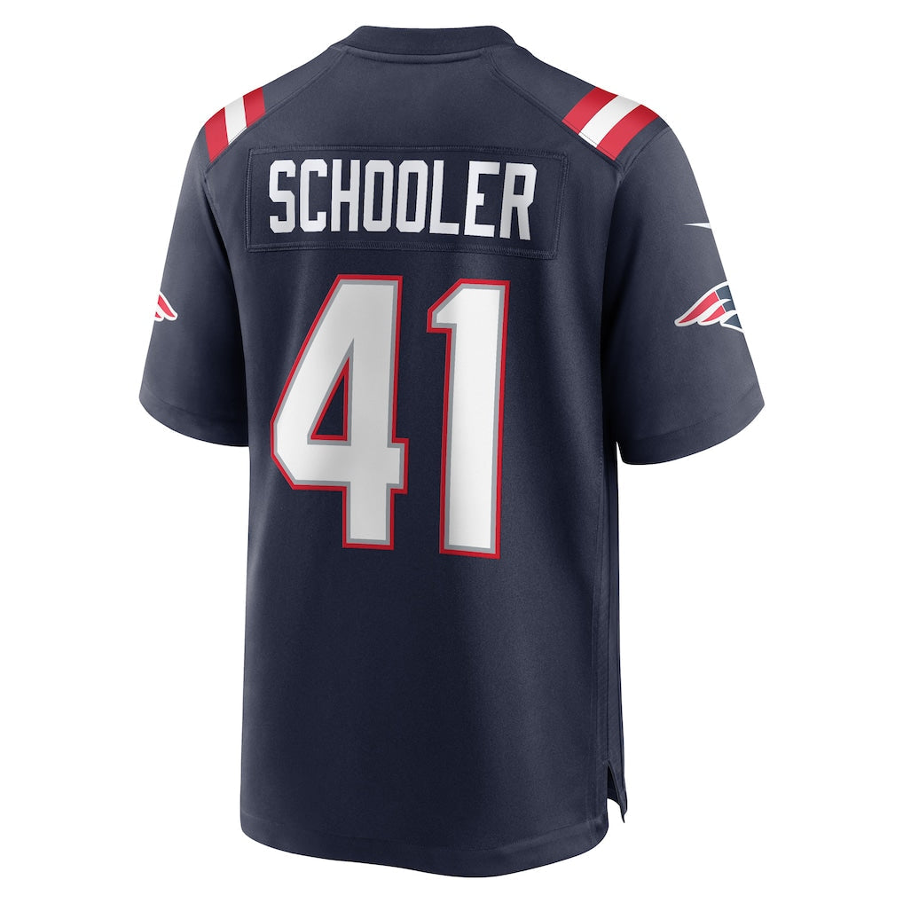 Tocy NE.Patriots #41 Brenden Schooler Navy Game Player Jersey