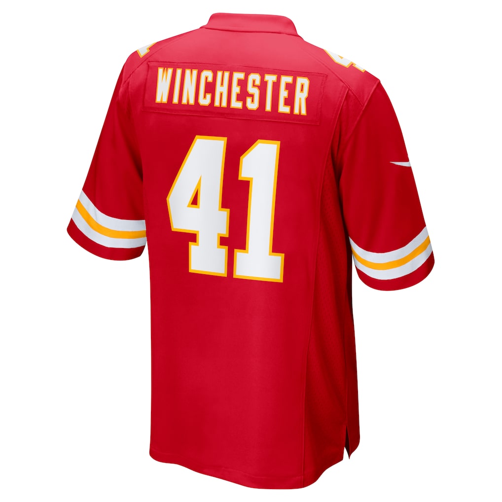 tocy KC.Chiefs #41 James Winchester Red Game Jersey