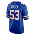 Tocy B.Bills #53 Tyrel Dodson Royal Team Game Jersey