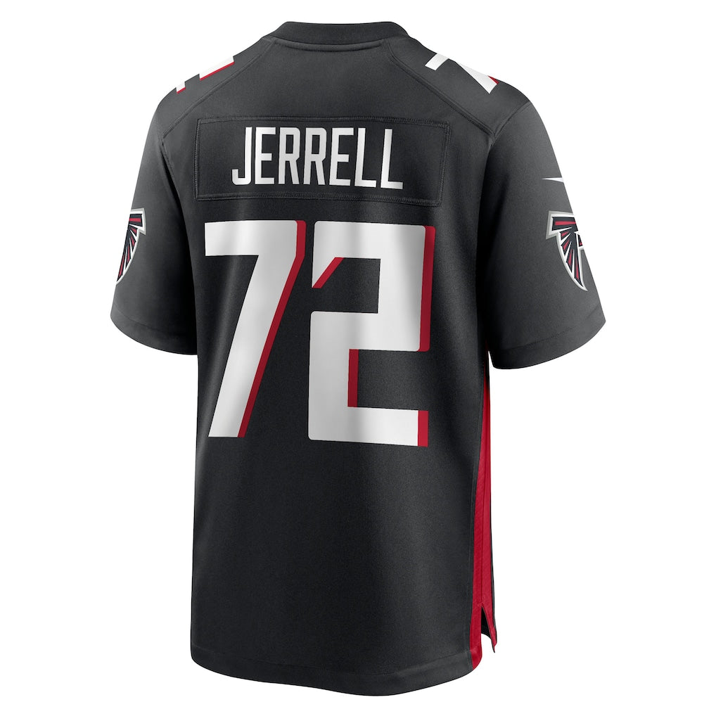 Tocy A.Falcons #72 Michael Jerrell Black Team Game Jersey