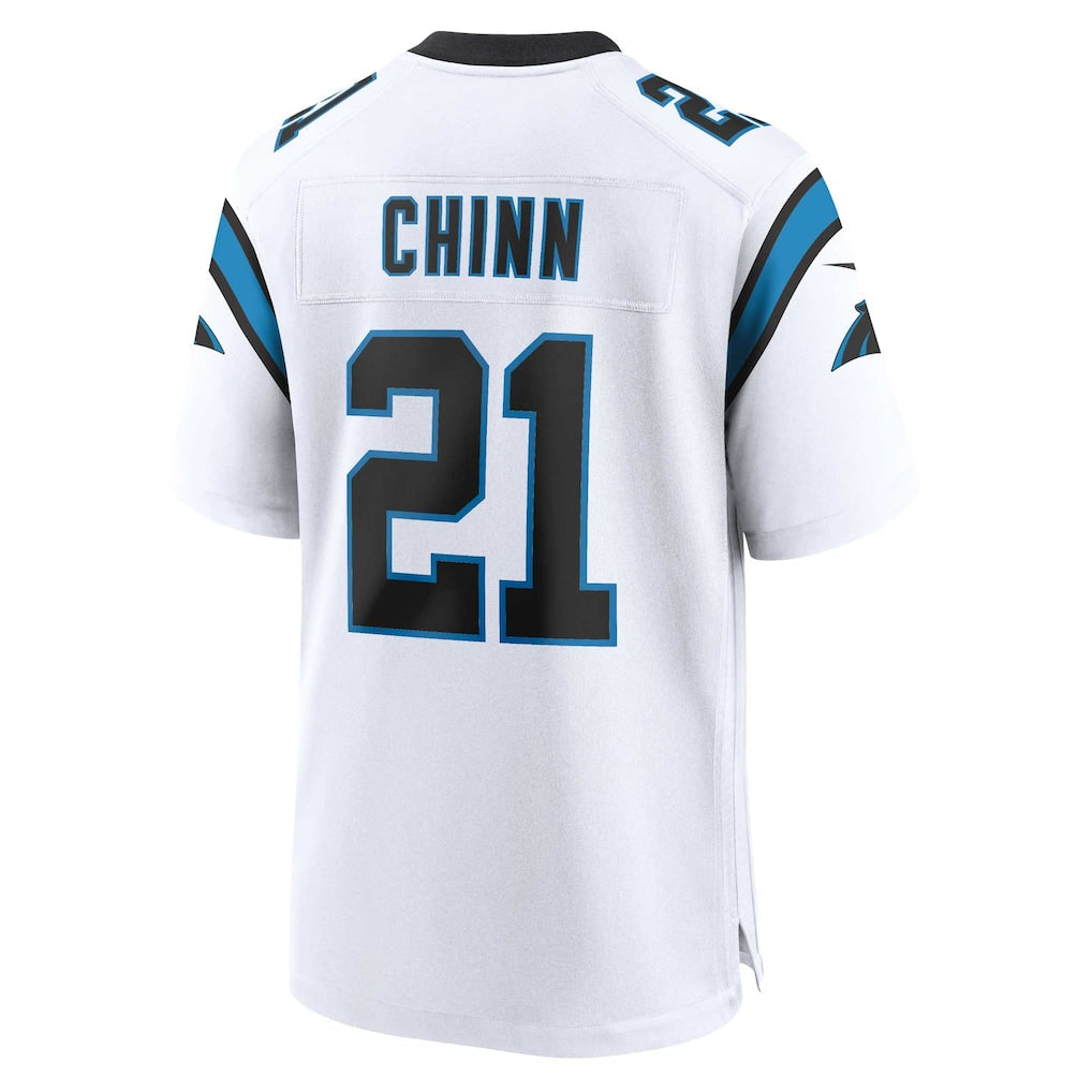 Tocy C.Panthers #21 Jeremy Chinn White Game Jersey