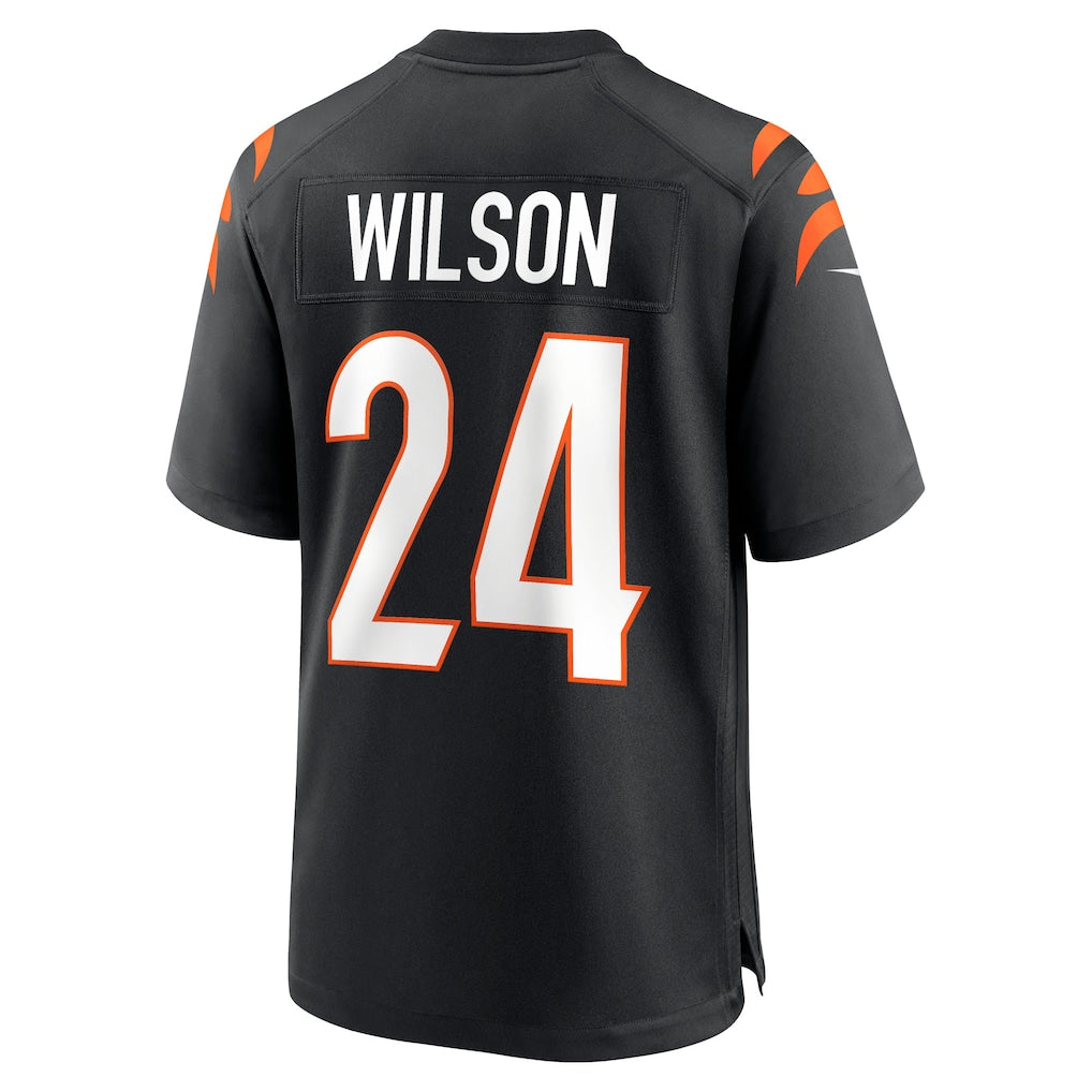 Tocy C.Bengals #24 Marco Wilson Black Team Game Jersey