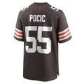 Tocy C.Browns #55 Ethan Pocic Brown Game Jersey