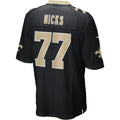 Tocy NO.Saints #77 Carl Nicks Black Game Retired Player Jersey