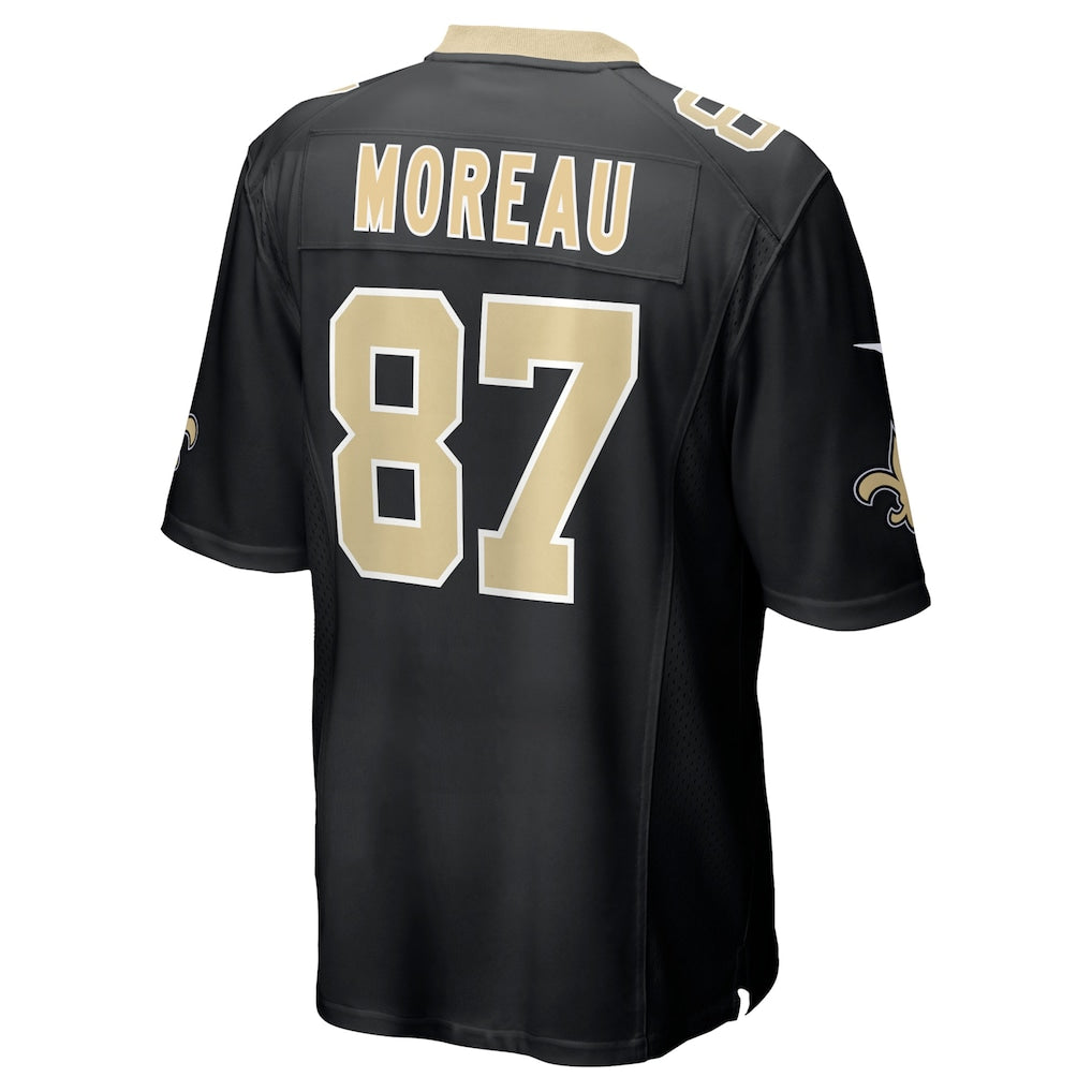 Tocy NO.Saints #87 Foster Moreau Black Game Jersey