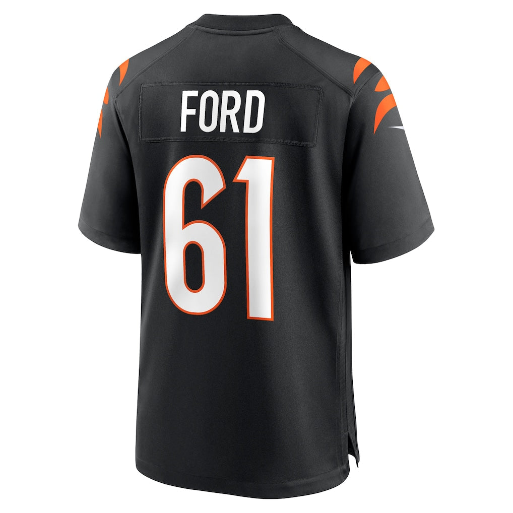Tocy C.Bengals #61 Cody Ford Black Game Jersey