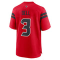 Tocy H.Texans #3 Tank Dell Red Alternate Game Jersey