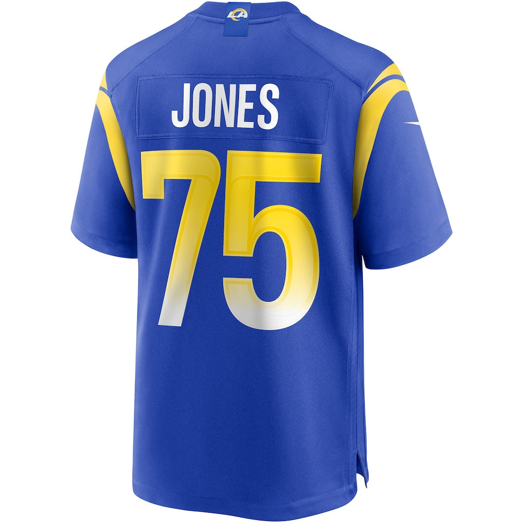 tocy LA.Rams #75 Deacon Jones Royal Game Retired Player Jersey