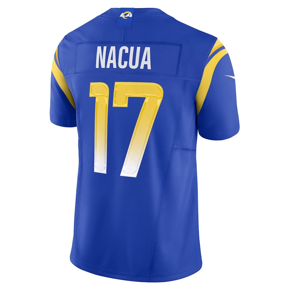 tocy LA.Rams #17 Puka Nacua Royal Vapor F.U.S.E. Limited Jersey