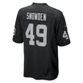 tocy LV.Raiders #49 Charles Snowden Black Team Game Jersey