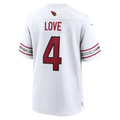 tocy A.Cardinals #4 Jeremiyah Love White Game Player Stitched Jerseys