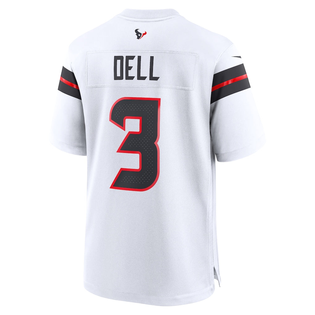 Tocy H.Texans #3 Tank Dell White Game Jersey