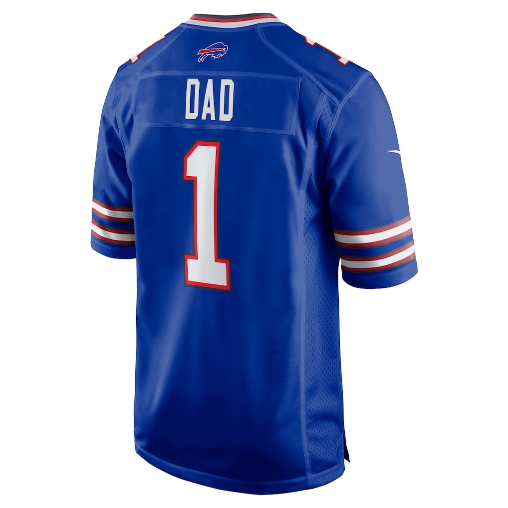 Tocy B.Bills #1 Dad Royal Game Jersey