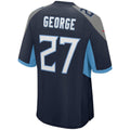 Tocy T.Titans #27 Eddie George Navy Game Retired Player Jersey