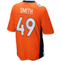 Tocy D.Broncos #49 Dennis Smith Orange Retired Player Alternate Game Jersey