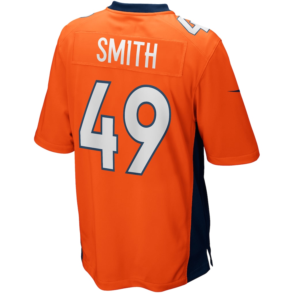 Tocy D.Broncos #49 Dennis Smith Orange Retired Player Alternate Game Jersey