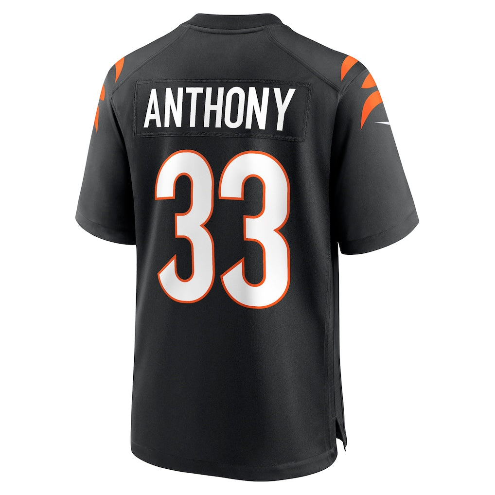 Tocy C.Bengals #33 Daijahn Anthony Black Game Jersey