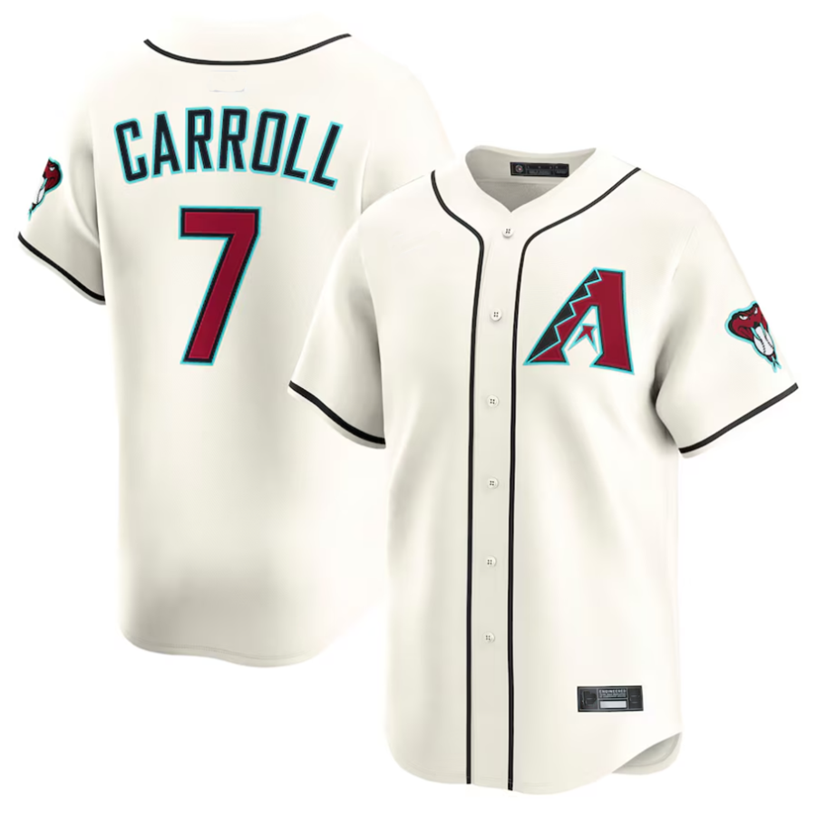 tocy A.Diamondbacks #7 Corbin Carroll Player Cream Limited American Personalized Stitched Jerseys