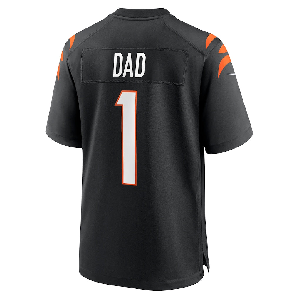Tocy C.Bengals #1 Dad Black Game Jersey