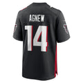 Tocy A.Falcons #14 Jamal Agnew Black Game Retired Player Jersey
