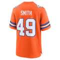 Tocy D.Broncos #49 Dennis Smith Orange Player Game Jersey